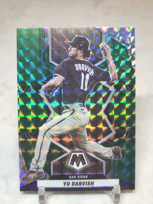 2022 Panini Mosaic -Yu Darvish GREEN MOSAIC PRIZM (SP) #187 PADRES