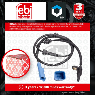 ABS Sensor fits CITROEN C4 CACTUS THP, VTi Front 1.2 1.5D 1.6D 2014 on Wheel New