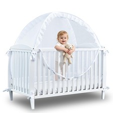 Baby Crib Tent Safety Net to Keep Baby in, Pop Up Crib Tent Canopy Keep Baby ...