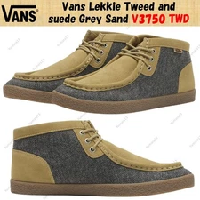 Vans Lekkie Tweed and suede Grey Sand V3750 TWD Men's Size