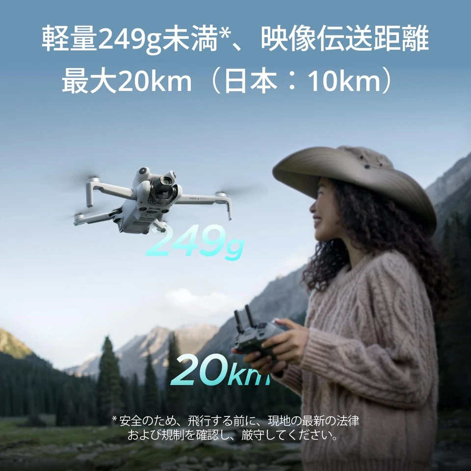 DJI Mini 4 Pro Fly More Combo Plus Drone RC2 3 Batteries Japan #N949 - Image 3 of 4
