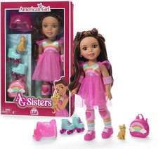 American Girl AG Hermanas Lea Muñeca Accesorios Patín Casco Gato Nuevo Sellado