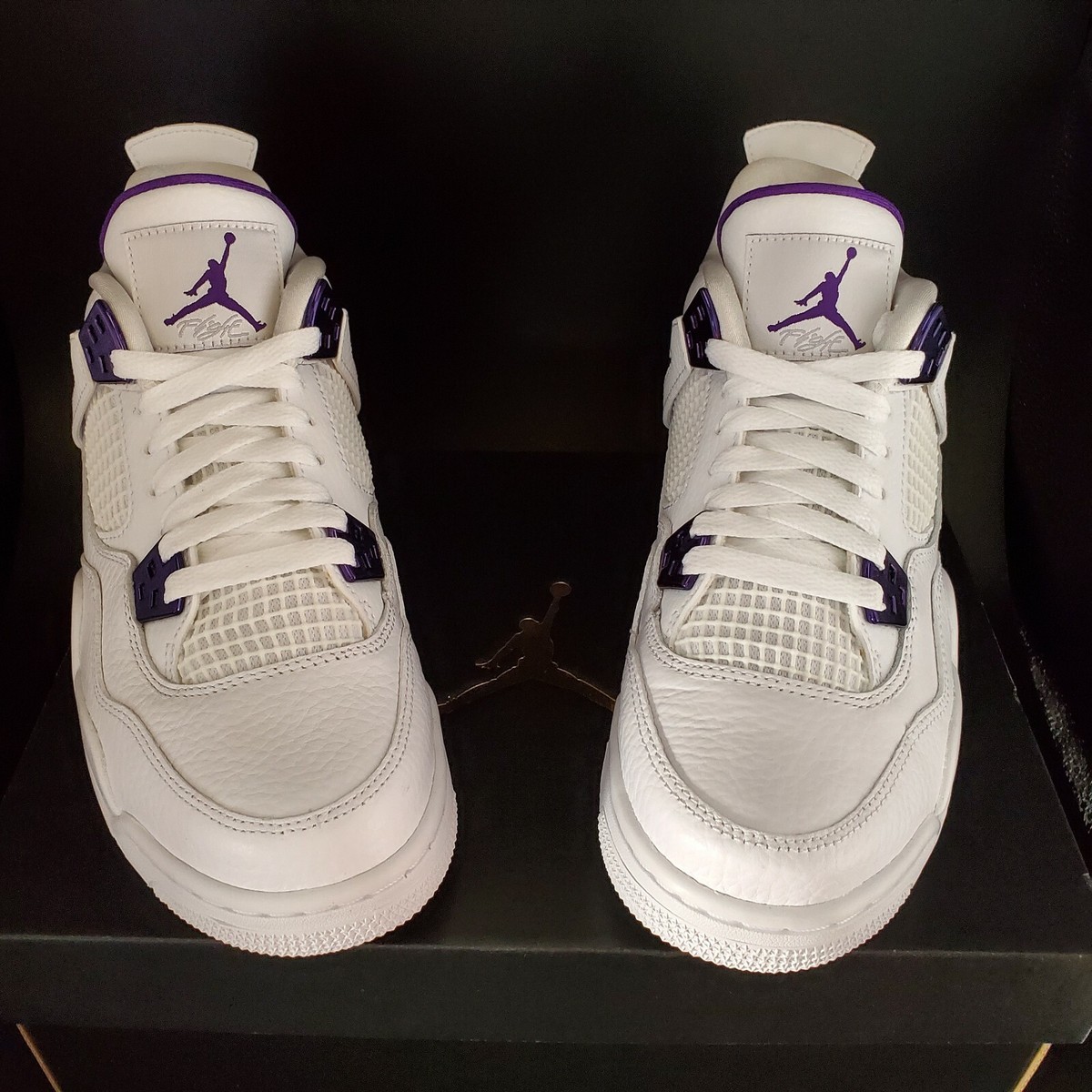 Nike Air Jordan 4 Retro Mid Purple Metallic 408452-115 Size 7Y (Womens 8.5) Nike Air Jordan 4 Retro  main image 3