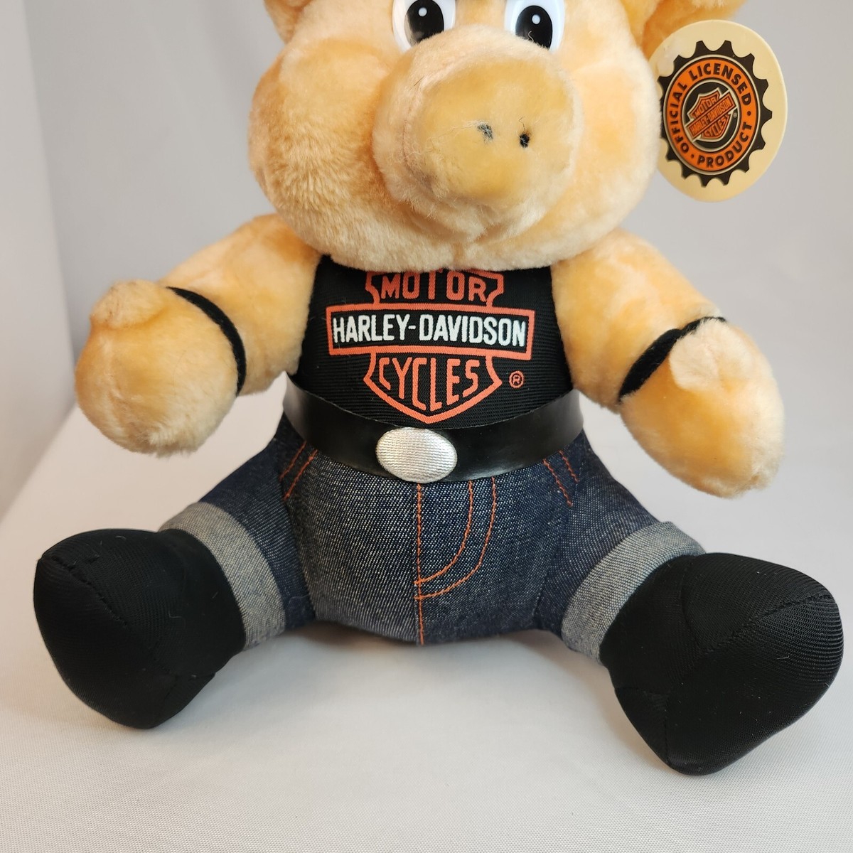 Harley Davidson Motorcycle Hog Biker Pig 10 Inch Plush Stuffed