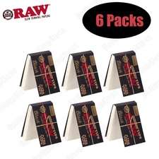 Raw Black Perforated Tips(X-TRA LONG TIPS) | 6 PACKS