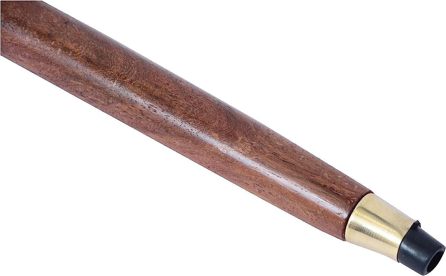 Unique Solid Brass Falcon Head Handle Brown Three… - image 5