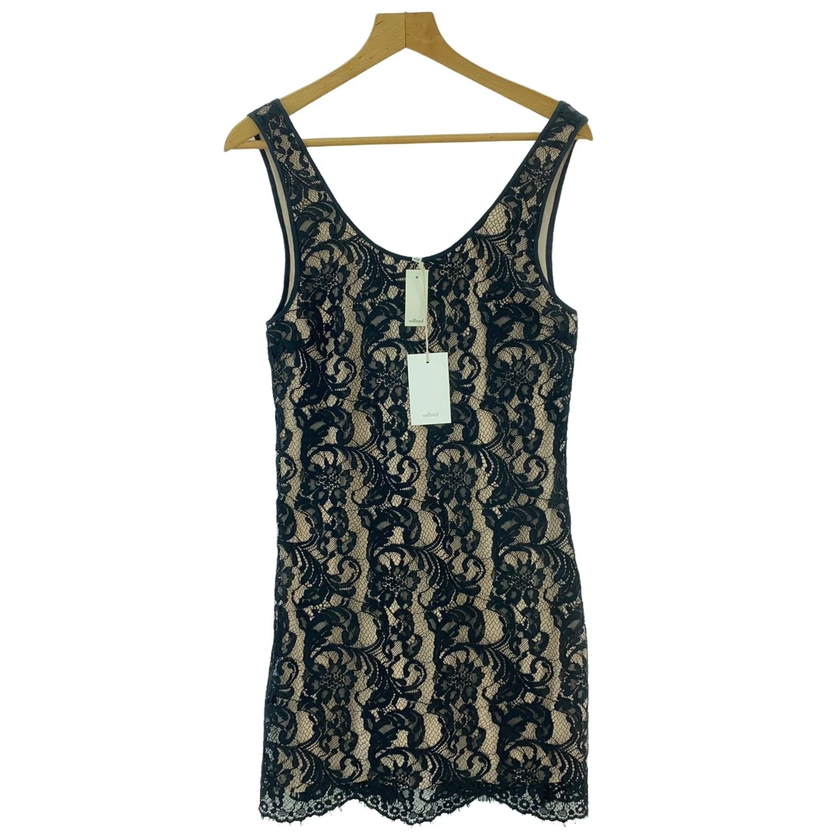 WILFRED FREE Hemon Lace Sleeveless Black Dress NWT Size M eBay