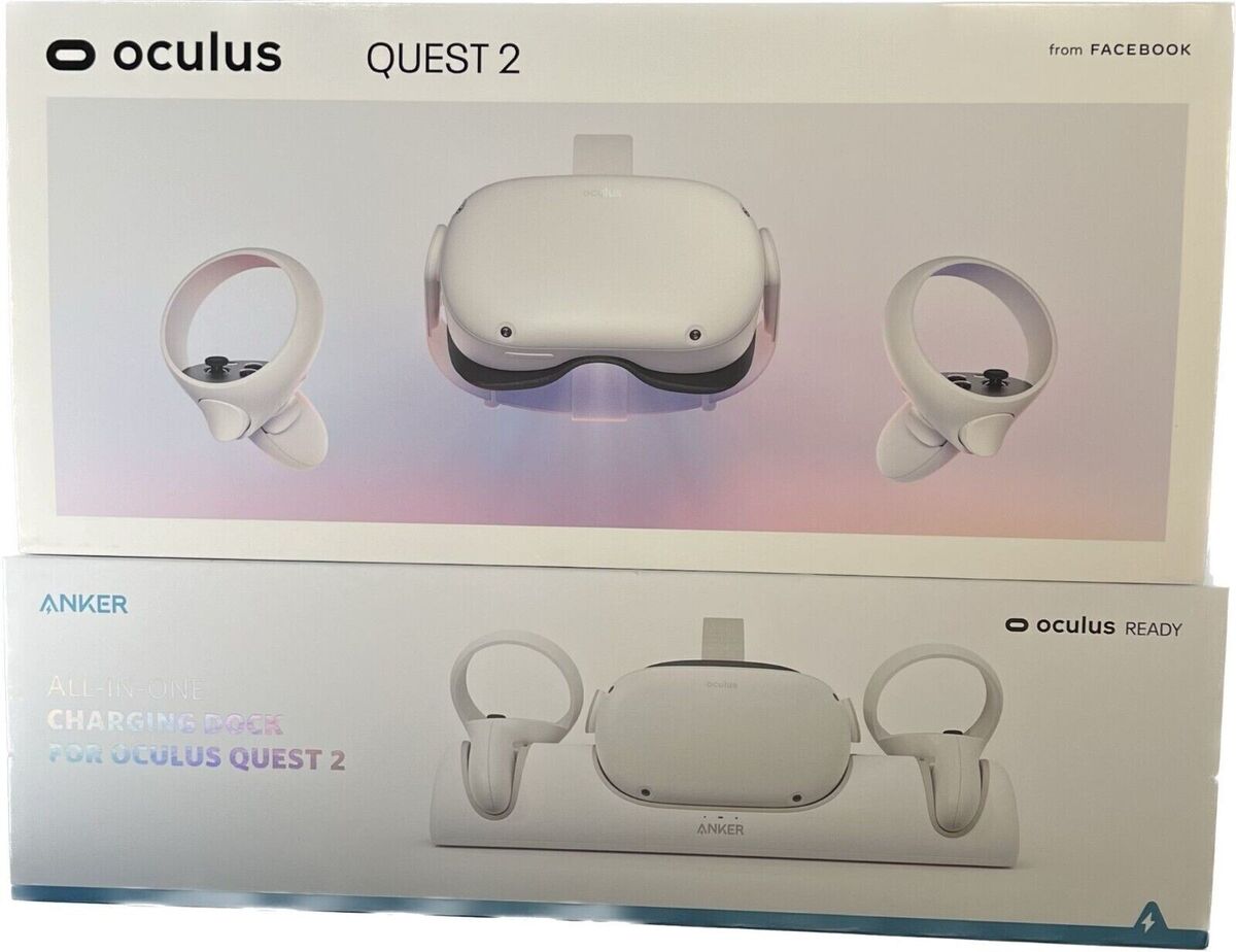 Meta Oculus Quest 2 64GB Standalone VR Headset - White With Anker