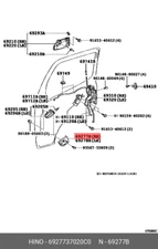 Genuine OE Bezel Front Door Inside 6927737020C0 for Hino 692773-7020C0