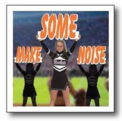 Make Some Noise Cheerleader Cut Out Words