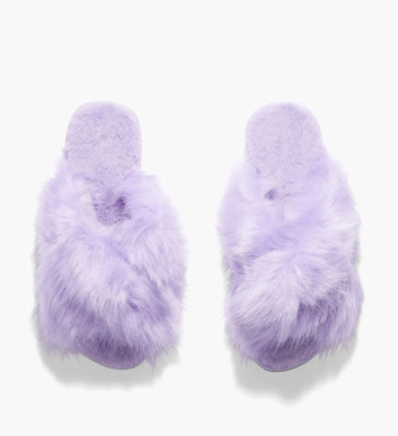 savage X fenty Womens CLF Fluff'd Up Slippers in purple US SIZE S(6-7)