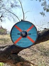 Battleworn Viking Shield  Wooden Viking Shield  Authentic Cosplay Norse