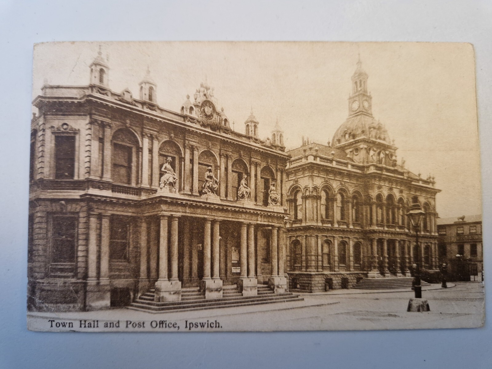 Town Hall and Post Office, Ipswich 1915 Postcard Free P+P eBay