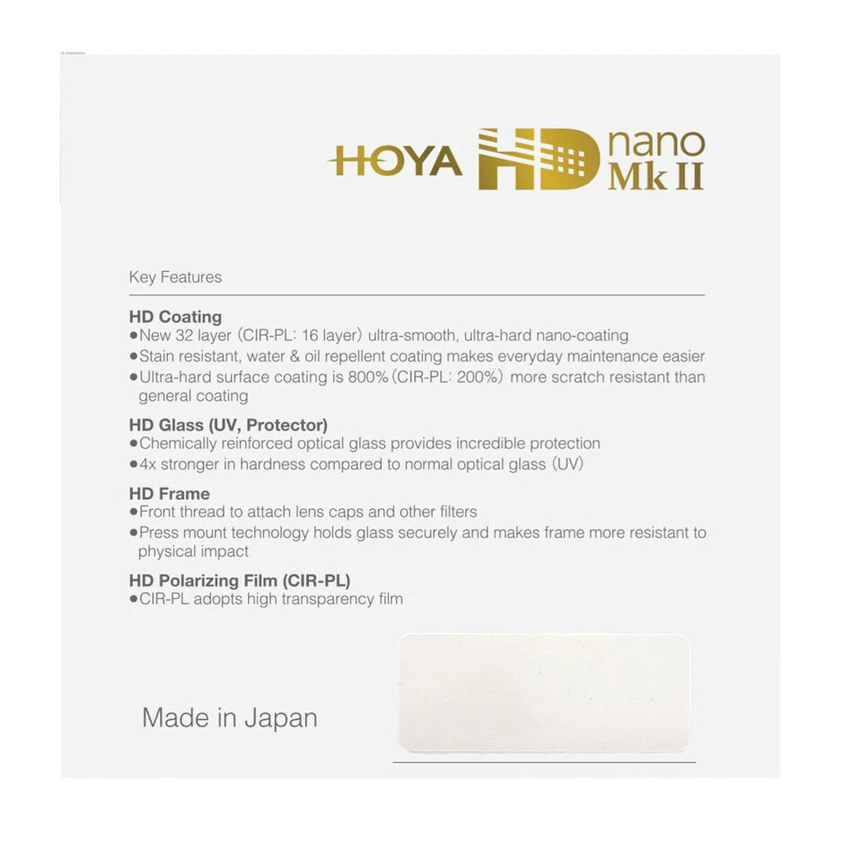 Genuine HOYA HD nano CIR-PL MKII 52mm Filter, CPL, Polarizer, NEW,HARDENED GLASS - Image 4 of 4