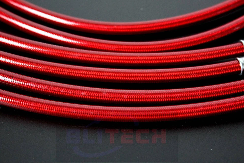 Red Braided Stainless Steel Brake Line Kit For 84-91 BMW E30 318 325 1- 6 Pieces Foto 3 de 4