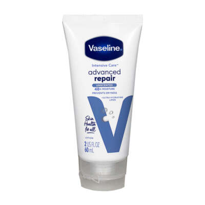 12 pack Vaseline Advance Repair Fragrance Free Hand and Body Lotion 2oz S16
