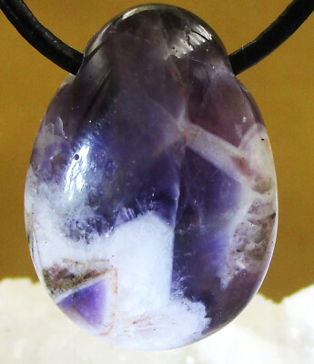 AMETHYST GEBÄNDERT   Edelstein  Anhänger Freeform TROMMELSTEIN  gebohrt   Nr.4