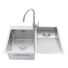 Drop-In Stainless Steel Double Bowl Kitchen, Bar and Laundry Utility Sink