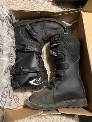 O Neal Leather Black Motorcycle Boots US k13