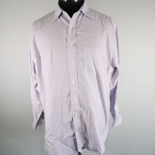 Jos A Bank Shirt Mens 16.5-34 Travelers Pocket Button Up Striped Long Sleeve