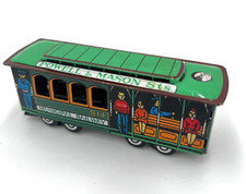 Vintage 1970s Tin Trolley Powell Mason No. 514 San Francisco Cable Car Toy