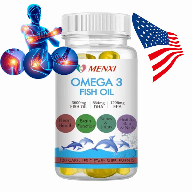 Omega 3 Fish Oil Capsules Triple Strength Joint Support EPA & DHA 2160 mg