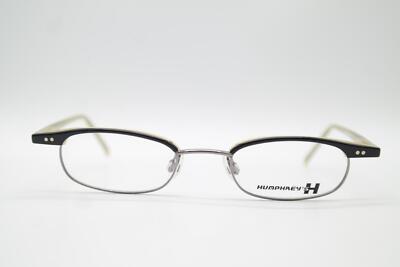 Vintage Humphreys by Eschenbach 2486 Black Brown Silver Oval Glasses NOS