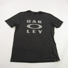 Oakley Shirt Mens Large Regular Short Sleeve Crew Neck Gray Lightweight