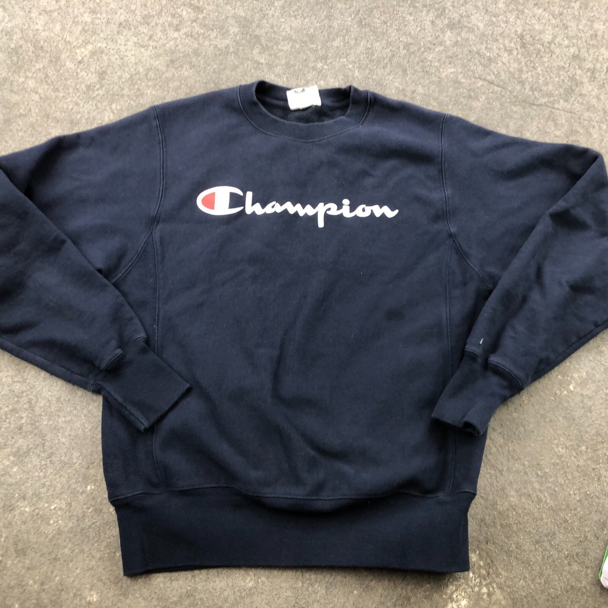 Champion Sweatshirt Women Small Blue Reverse Weave Crew Neck