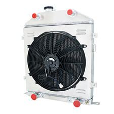 4 Row Radiatorshroud Fan Fit 1942-48 1945 1947 Flathead Ford Coupe 3.7 3.9l-