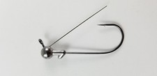 12 Pack 1/8oz 3/0 Weedless Jighead Wire FLAT EYE Grub Head Swimbait Umbrella Rig