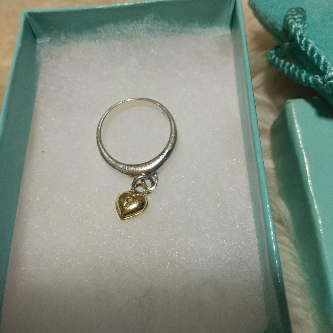 TIFFANY & Co. Heart Lock Ring JP10 US5.5 Silver 925 With Box