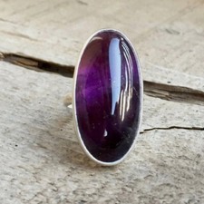 Amethyst Gemstone 925 Sterling Silver Handmade Ring Jewelry All Size BM-6