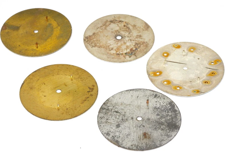Lot of five mixed brands dials with pins to restore                        -6047 - Image 2 of 2