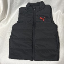 Puma Puffer Vest Kid s XXS 3/4 Black Jacket Youth EUC