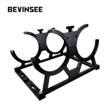 BEVINSEE Aluminum 7" Nitrous Dual Bottle Bracket Holder Kit For 10-15 Lb Bottles