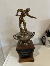 Vintage 70  s Brass Topper Pool Trophy