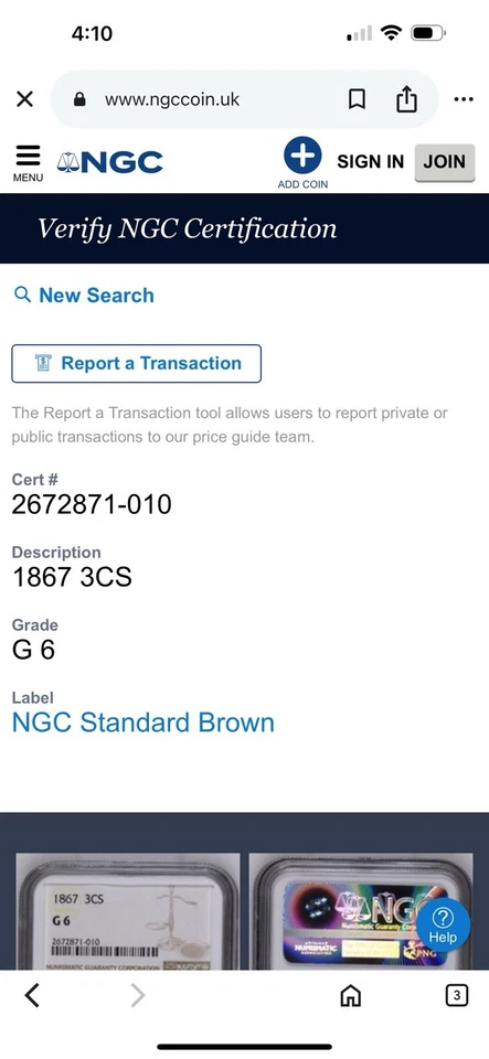 🔥 1867 3 Cent 3cs Nickel Coin G6 NGC Only G6 Graded By NGC - Image 4 of 4