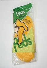 NEW Vintage Peds Paw Pamper Bootie Socks Ankle Footie Yellow USA