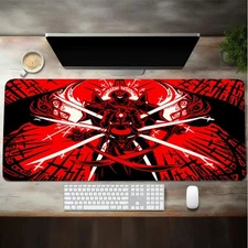 40*90cm 1pc Warrior AntiSlip Rubber Mouse Pad, Large Smooth Surface Desk Mat, Du