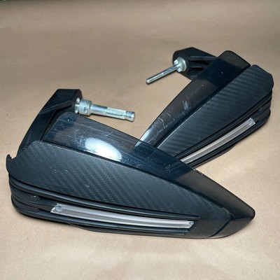 DUCATI HYPERMOTARD 1100 EVO 796 CARBON FIBER HAND GUARDS LED TURN SIGNAL Italy