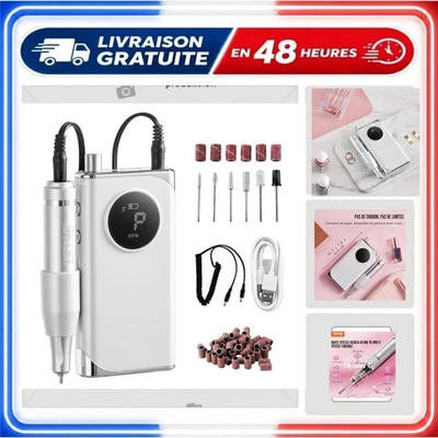 VEVOR Lime à ongles électrique rechargeable, 40000 tr/min, portable - Photo 1/4