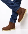 Genuine Cowhide Leather Work Men Boots – Durable Rubber Sole Handcrafted