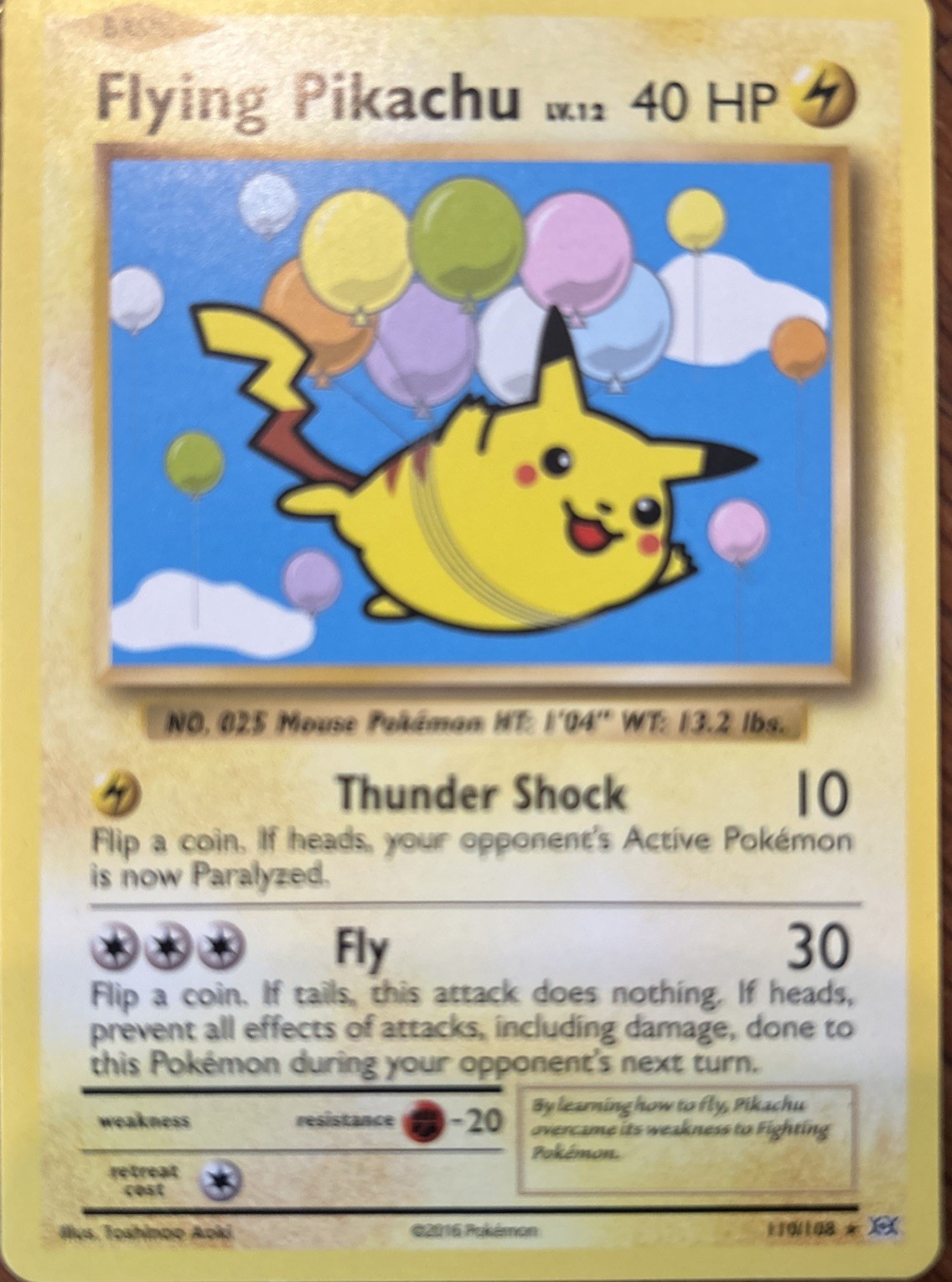 Pokemon Card - TCG Flying Pikachu Promo Regular Card #25