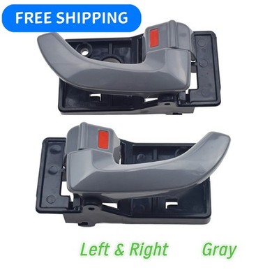 2Pcs Interior Inside Door Handle Gray Left Right Fits 2006-2009 Hyundai Tucson