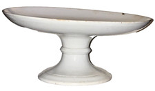 Alzatina Portafrutta in Porcellana Bianca Vintage 24 cm Centrotavola