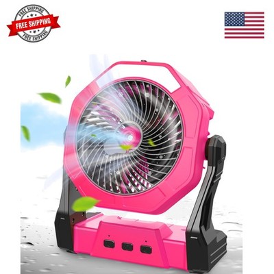 Portable Misting Fans, [Max 35H Runtime] Pink Outdoor Cooling Fan for Patios,...
