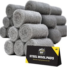 0000 Steel Wool for Mice Control - 40 Pack Fine Grade Stainless Steel Wool for F