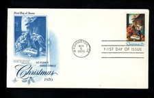 US FDC #1414 Artcraft 1970 Washington DC Christmas Religious