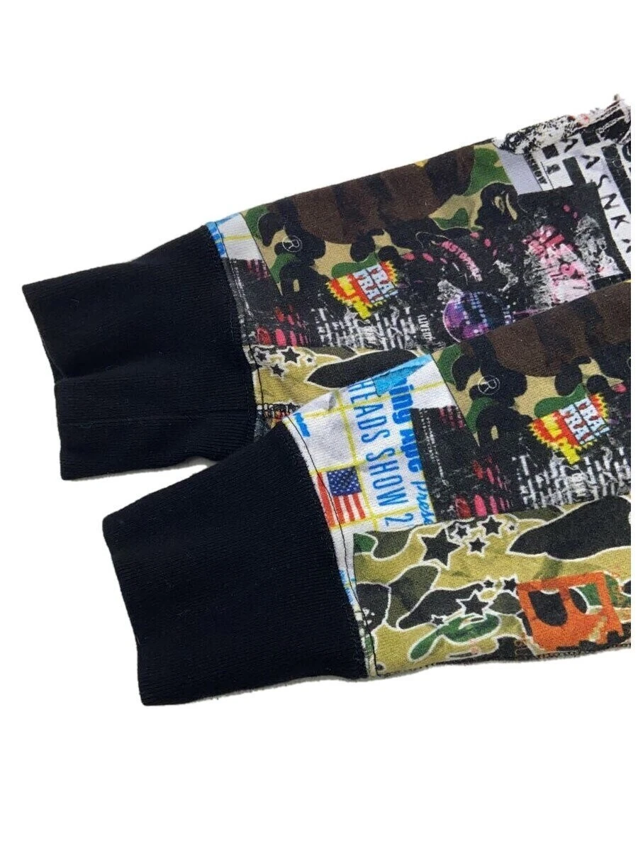 A BATHING APE (BAPE) Felpa con cappuccio e zip BAPE A Bathing Ape S multicolore cotone modello all over #ED AZA